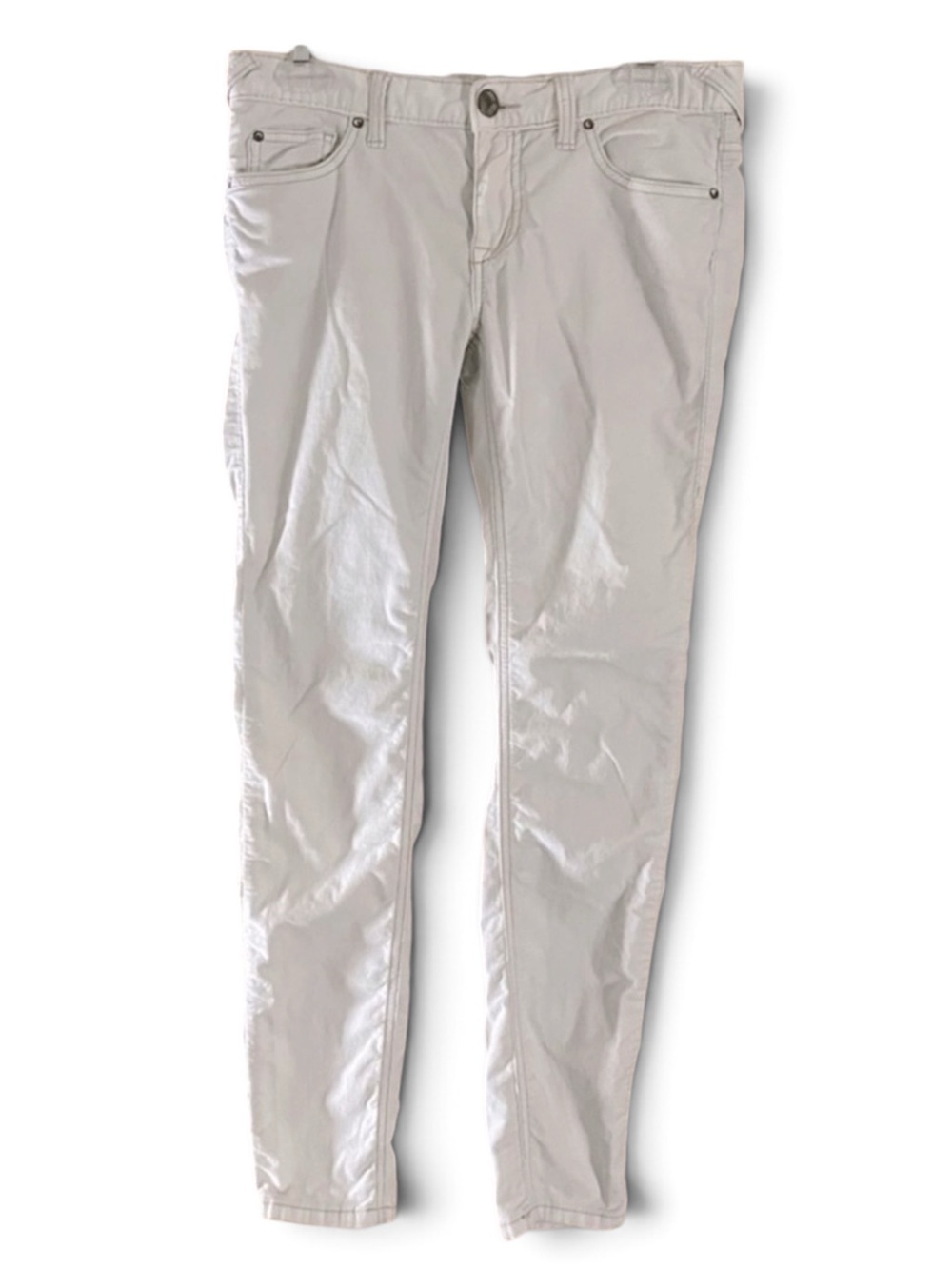 Free People Corduroy Cream Skinny Jeans